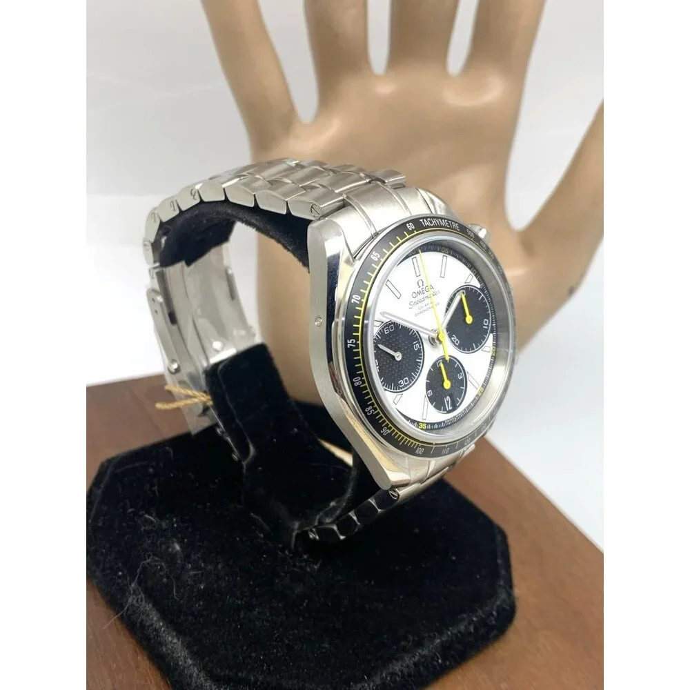 Omega Speedmaster Racing Men's Watch Swiss Automatic Chronograph White Dial 40mm